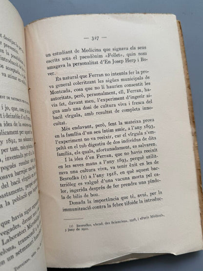 Lluita contra la febre tifoide a Catalunya, Lluís Claramunt i Furest - Imp. La Ibérica, 1933