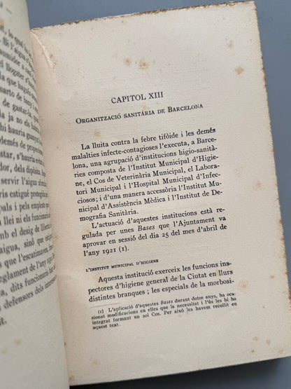 Lluita contra la febre tifoide a Catalunya, Lluís Claramunt i Furest - Imp. La Ibérica, 1933