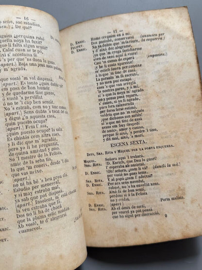La gata moixa, Rosa Mirallets y Piu - Estampa de D. Manuel Sauri, 1865