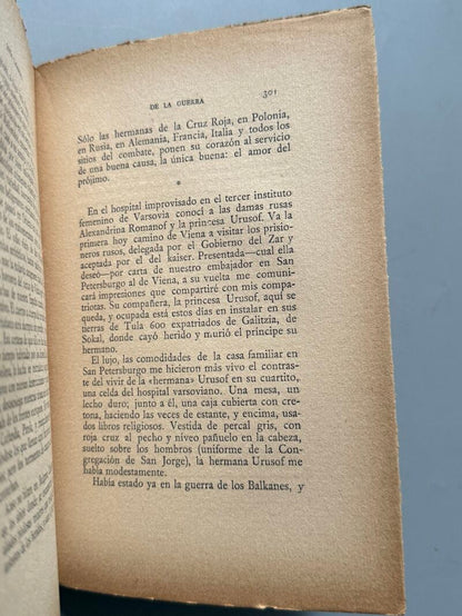 De la guerra, Sofía Casanova. Primera Guerra Mundial - Renacimiento, 1916