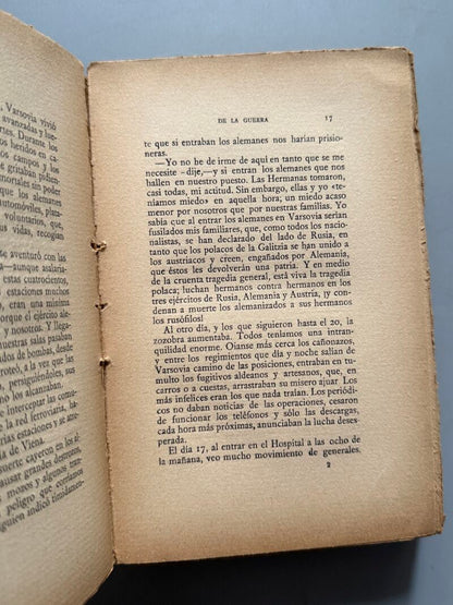 De la guerra, Sofía Casanova. Primera Guerra Mundial - Renacimiento, 1916
