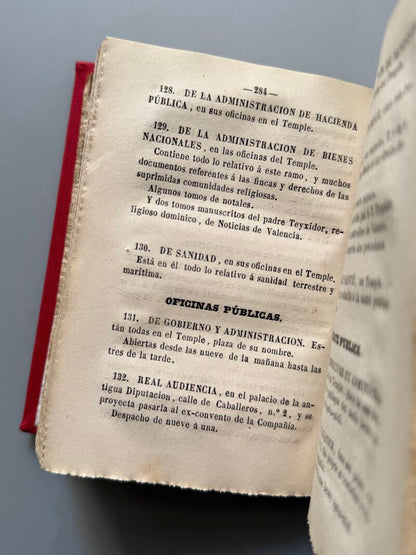 Guia del viajero en Valencia, José M. Settier - Imprenta Salvador Martinez, 1866