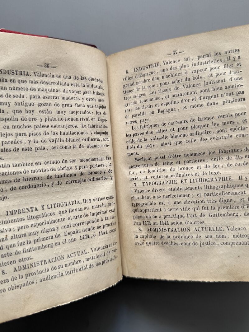 Guia del viajero en Valencia, José M. Settier - Imprenta Salvador Martinez, 1866