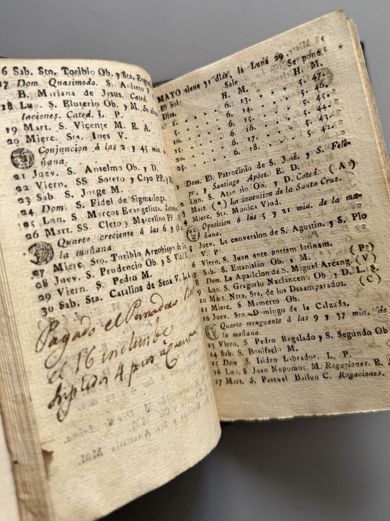 Almanaque peruano y guia de forasteros para el año 1814, Francisco Romero - Lima, 1814