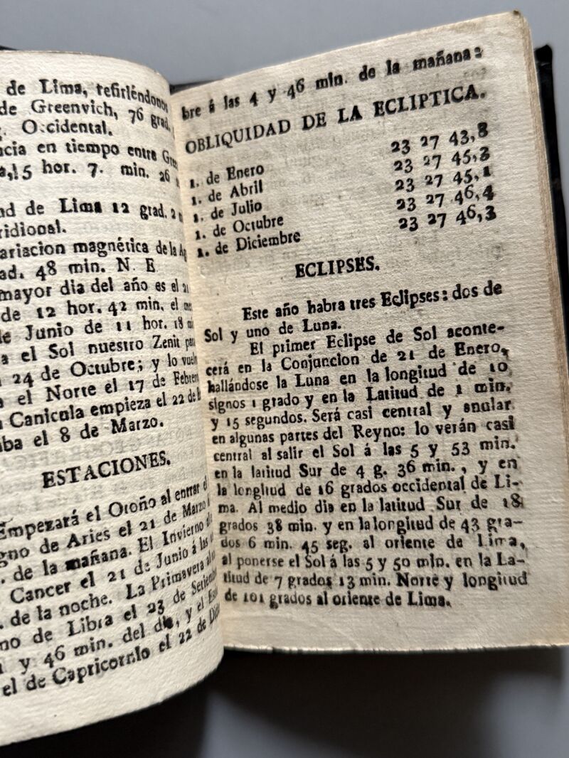 Almanaque peruano y guia de forasteros para el año 1814, Francisco Romero - Lima, 1814