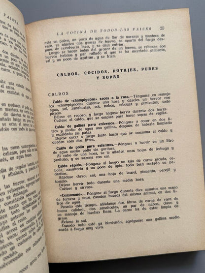 La cocina de todos los paises - Editorial B. Bauzá, 1931