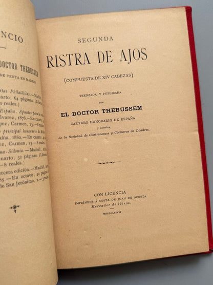 Segunda ristra de ajos, Doctor Thebussem - D. Ricardo Fé, 1886