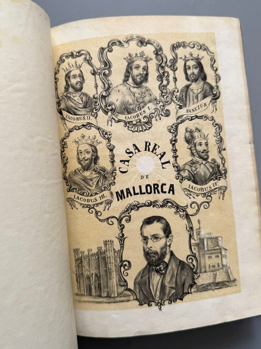 Historia de la Casa Real de Mallorca, Joaquín María Bover. Monedas - Palma, 1855