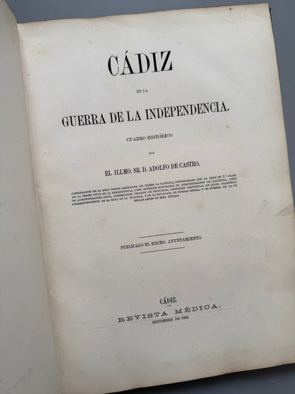 Cádiz en la Guerra de Independencia, Adolfo de Castro - Revista Médica, 1862