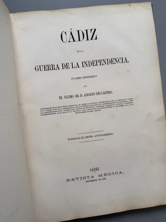 Cádiz en la Guerra de Independencia, Adolfo de Castro - Revista Médica, 1862