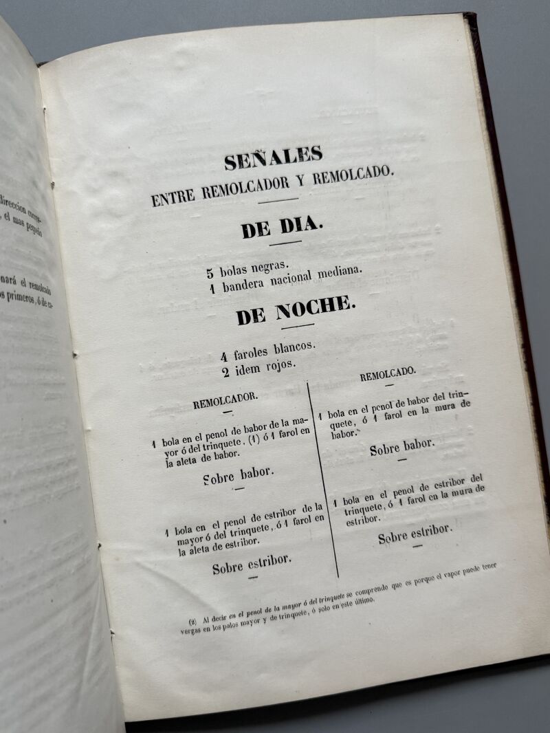 Señales especiales para buques de vapor, Miguel Lobo - Imprenta de T. Fortanet, 1859