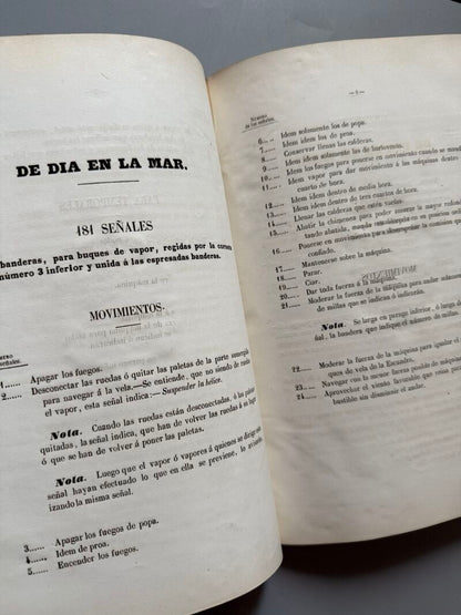 Señales especiales para buques de vapor, Miguel Lobo - Imprenta de T. Fortanet, 1859