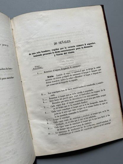 Señales especiales para buques de vapor, Miguel Lobo - Imprenta de T. Fortanet, 1859