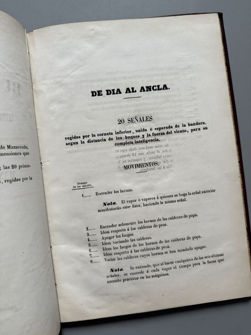Señales especiales para buques de vapor, Miguel Lobo - Imprenta de T. Fortanet, 1859
