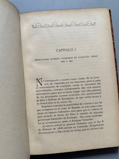 Historia del sitio, defensa, asalto y evacuación de Tarragona. Guerra de Independencia - 1911