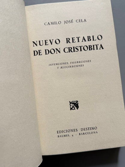 Nuevo retablo de Don Cristobita, Camilo José Cela - Ediciones Destino, 1957