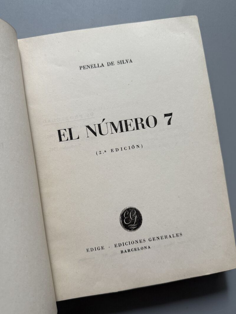 El número 7, Penella de Silva - Edige Ediciones Generales, 1945