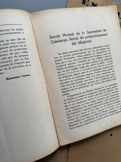 Butlletí de l'Escola Normal de la Generalitat, Escola Normal - Barcelona, 1933