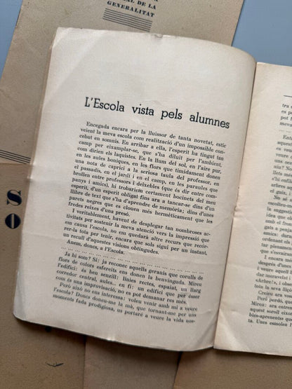 Butlletí de l'Escola Normal de la Generalitat, Escola Normal - Barcelona, 1933