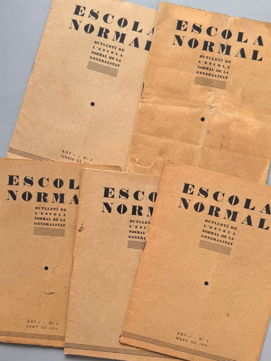 Butlletí de l'Escola Normal de la Generalitat, Escola Normal - Barcelona, 1933