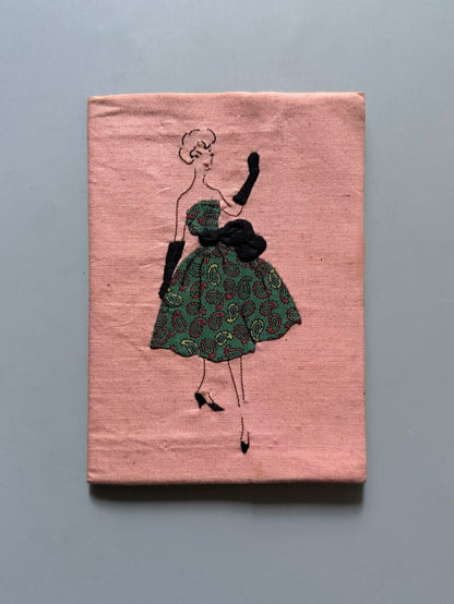 Curso de moda años 50 de Mª José Torres. Sobrecubierta bordada única - Fémina, siluetas para croquis