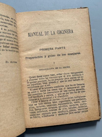 Manual de la cocinera - Saturnino Calleja, 1901