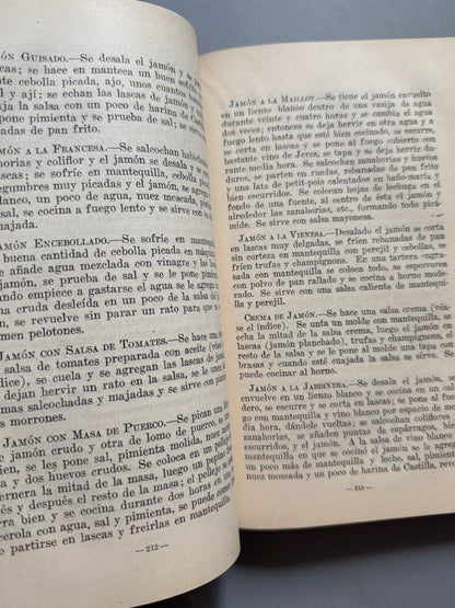 Delicias de la mesa. Manual de cocina y repostería, Maria Antonieta Reyes Gavilan y Moenck - 1927