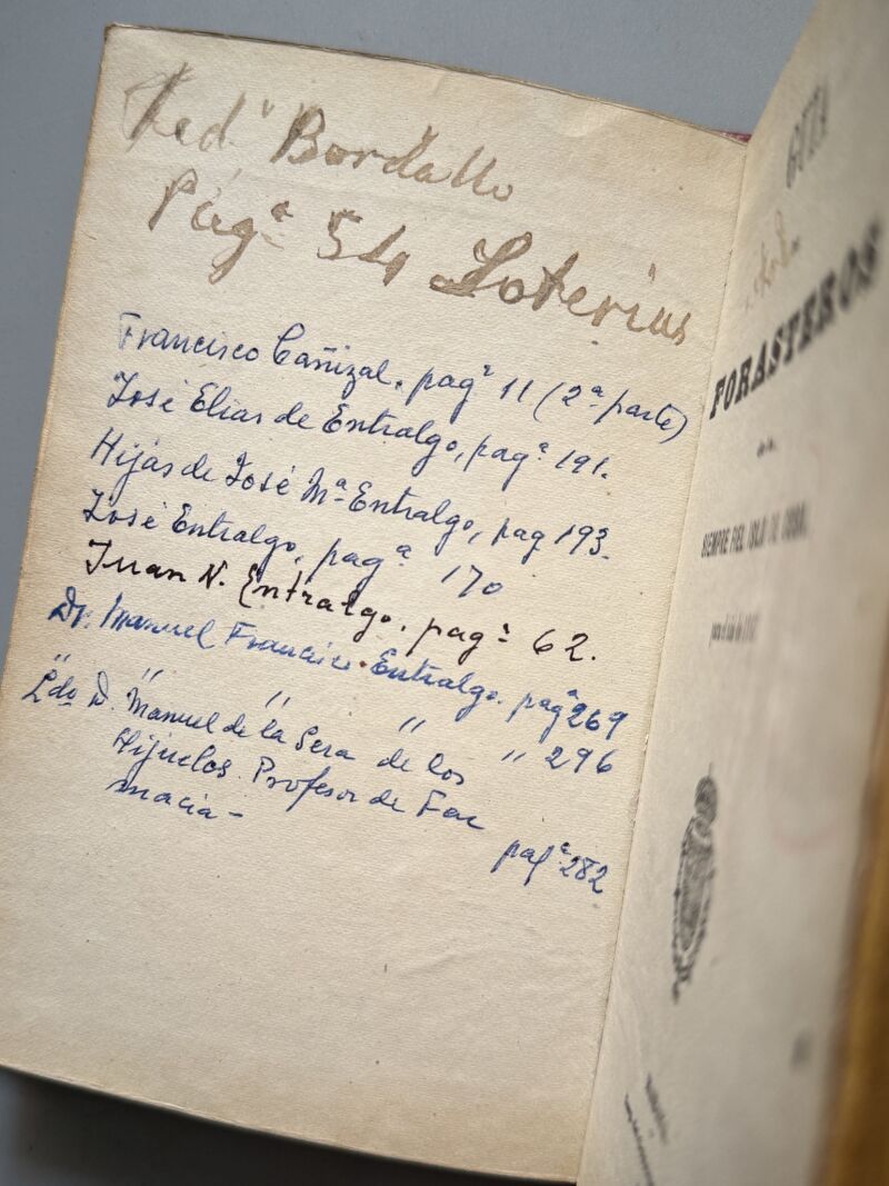 Guía de Forasteros de la siempre fiel Isla de Cuba para el año 1867 - la Habana