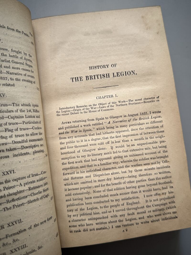 History of the british legion and war in Spain, Alexander Somerville - James Pattie, 1839