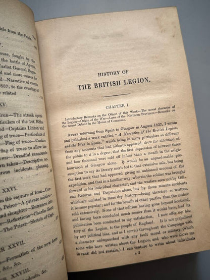 History of the british legion and war in Spain, Alexander Somerville - James Pattie, 1839