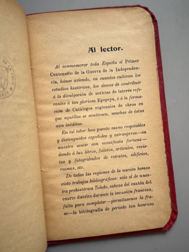 Bibliografía toledana de la Guerra de independencia, Juan Moraleda y Esteban - Toledo, 1911