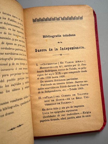 Bibliografía toledana de la Guerra de independencia, Juan Moraleda y Esteban - Toledo, 1911
