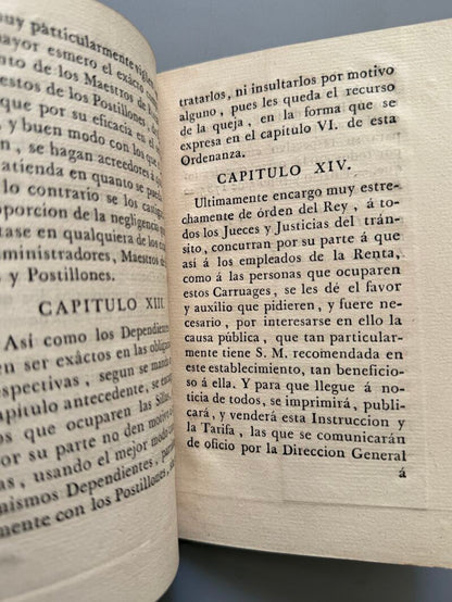 Instruccion provisional para los que viajes en sillas ó berlinas de ruedas de Madrid á Cádiz - 1785