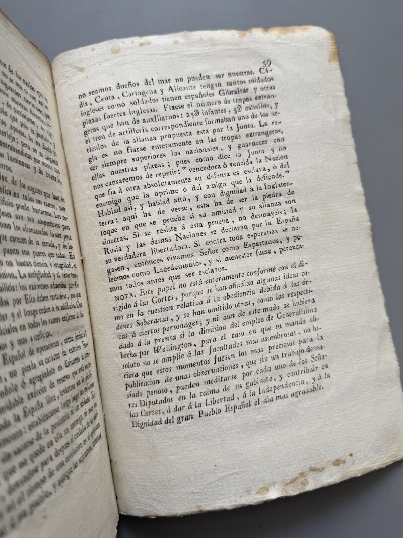 Wellington en España y Ballesteros en Ceuta, Juan Romero y Alpuente. Discurso - Cádiz, 1813