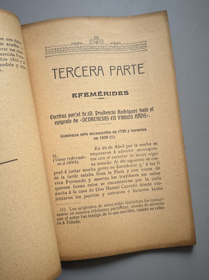 Sucesos notables ocurridos en Toledo durante la Guerra de Independencia, Moraleda y Esteban - 1909