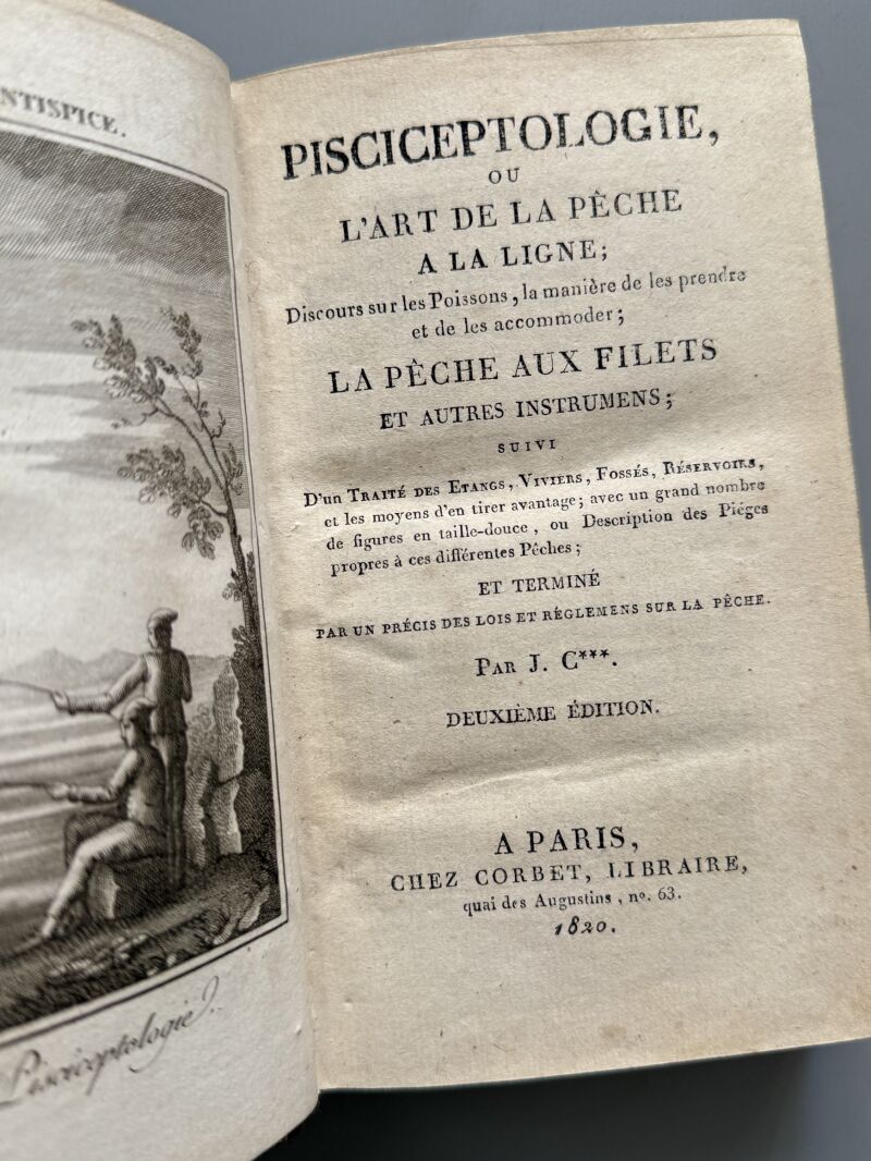 Pisciceptologie ou L'art de la péche a la ligne, J. C*** - Chez Corbet Libraire, 1820