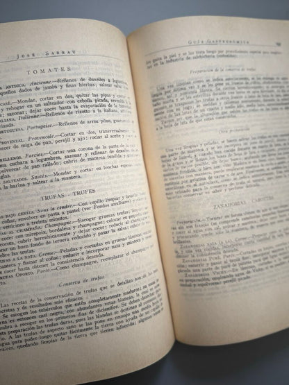 Guía gastronómica, J. R. Sarrau (1ª edición) - Librería Bailly-Bailliere, 1934
