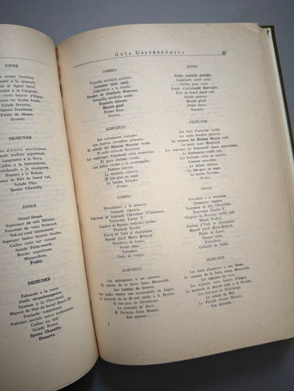 Guía gastronómica, J. R. Sarrau (1ª edición) - Librería Bailly-Bailliere, 1934