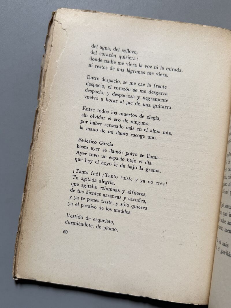 Homenaje al poeta García Lorca contra su muerte, Selección Emilio Prados - Ediciones Españolas, 1937