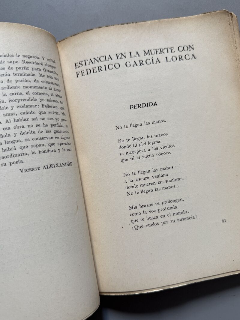 Homenaje al poeta García Lorca contra su muerte, Selección Emilio Prados - Ediciones Españolas, 1937