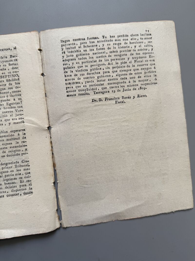 Castigo de dos españoles por traición. Guerra de la Independencia Española - Tarragona, 1809