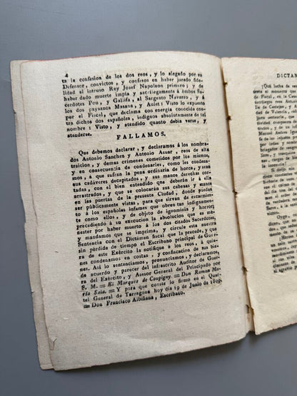 Castigo de dos españoles por traición. Guerra de la Independencia Española - Tarragona, 1809