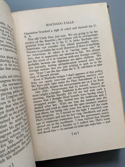 Cuban sideshow, R. Hart Phillips (firmado - signed) - Cuban Press, 1935