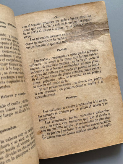 Manual completo de cocina económica, Carlos Guillot - Juan Mariana y Sanz Editor, 1876