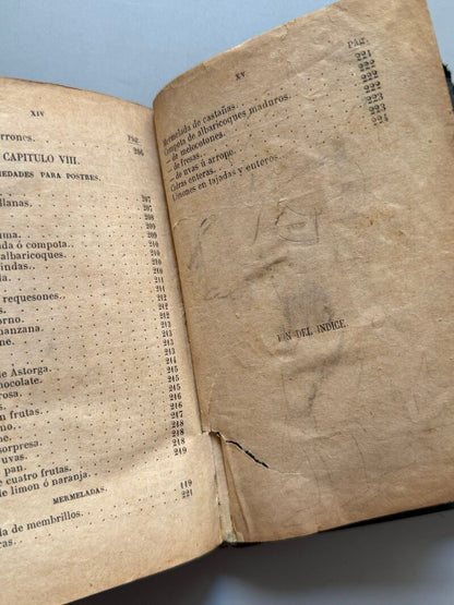 Manual completo de cocina económica, Carlos Guillot - Juan Mariana y Sanz Editor, 1876