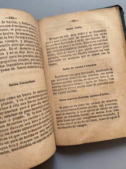 Manual completo de cocina económica, Carlos Guillot - Juan Mariana y Sanz Editor, 1876
