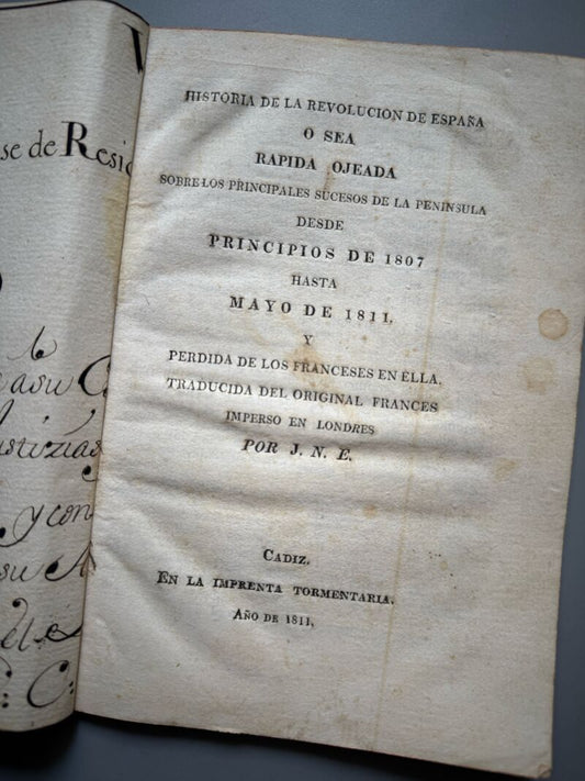 Historia de la revolución de España, J. N. E. Guerra de la independencia - Cadiz, 1811