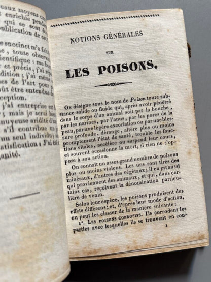 Manuel pratique des contre-poisons, Hector Chaussier. Manual contra venenos - Paris, 1836