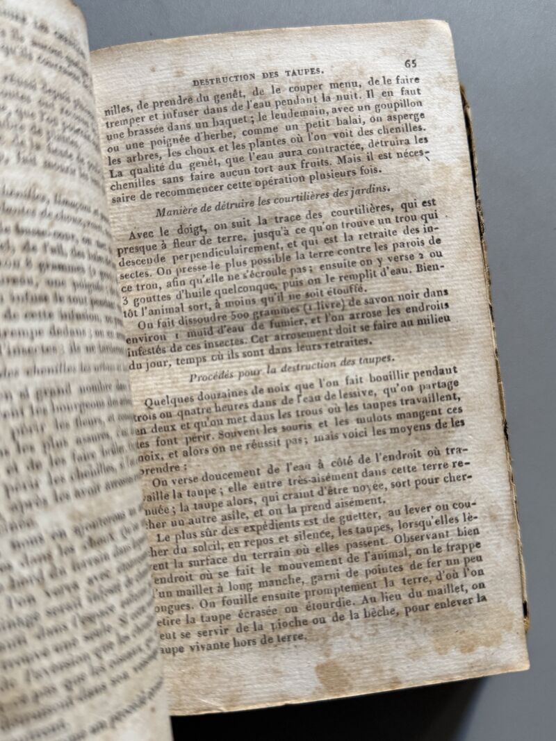 L'art de cultiver les jardins, M. Bossin. Jardinería - Manuels-Roret, ca. 1835