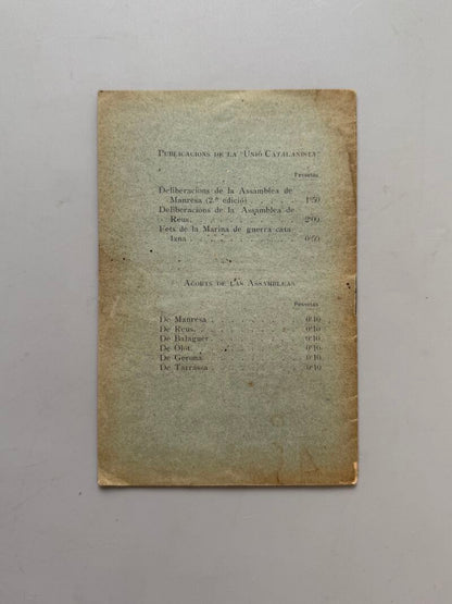 Assamblea General de Delegats tinguda a Tarrassa en los días 26 y 27 de maig de 1901 - 1903